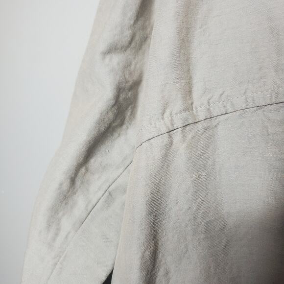 ELEMENTE CLEMENTE TAN JACKET BLAZER LINEN COTTON BLEND SIZE 1 / SMALL - Picture 11 of 13